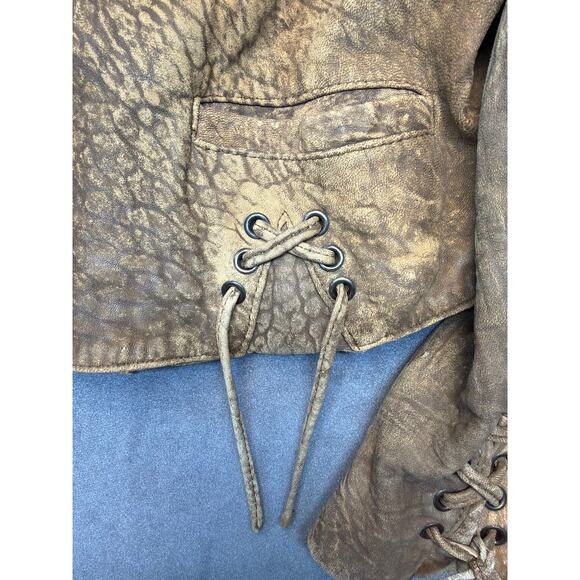 Vintage 1980’s Echtes Leder German Distressed Leather Jacket Size EU 40/US 8-10 - Picture 6 of 13